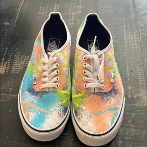 Vans Multicolor Tie-Dye Canvas Sneakers - Blue Peach Green White